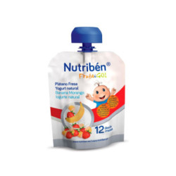 Nutribén Fruta y Go Plátano Fresa Yogurt Natural 90G