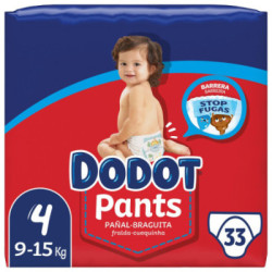 Pañal Infantil Dodot Pants T- 4 9-15 Kg 33 U