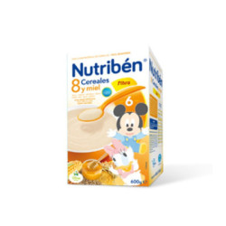 Nutribén Papilla 8 Cereales Con Miel Y Fibra 600 G