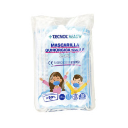 Mascarilla Tecnol Health Quirugica Infantil Rosa 10 Uds.