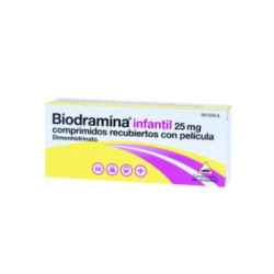 Biodramina infantil 25 mg 12 comprimidos recubiertos