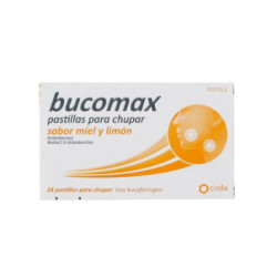 Bucomax 24 pastillas para chupar (sabor miel y limon)