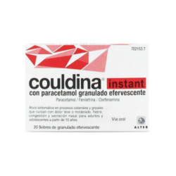 Couldina instant con paracetamol 20 sobres granulado efervescente