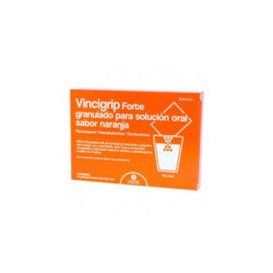 Vincigrip forte 10 sobres granulado para solucion oral sabor naranja