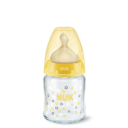 Biberon Nuk Cristal Latex 1M 120 Ml.